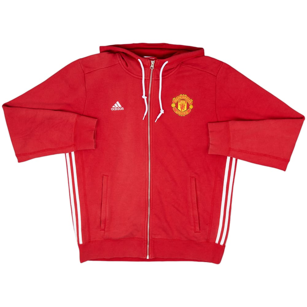 2016-17 Manchester United adidas Hooded Sweat Top - 8/10 - (L)