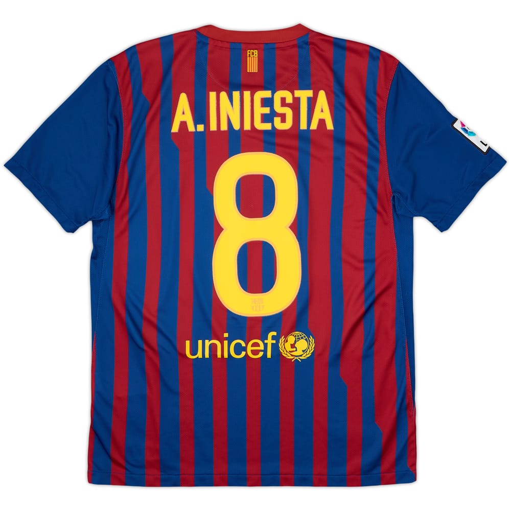 2011-12 Barcelona Home Shirt A.Iniesta #8 - 8/10 - (M)