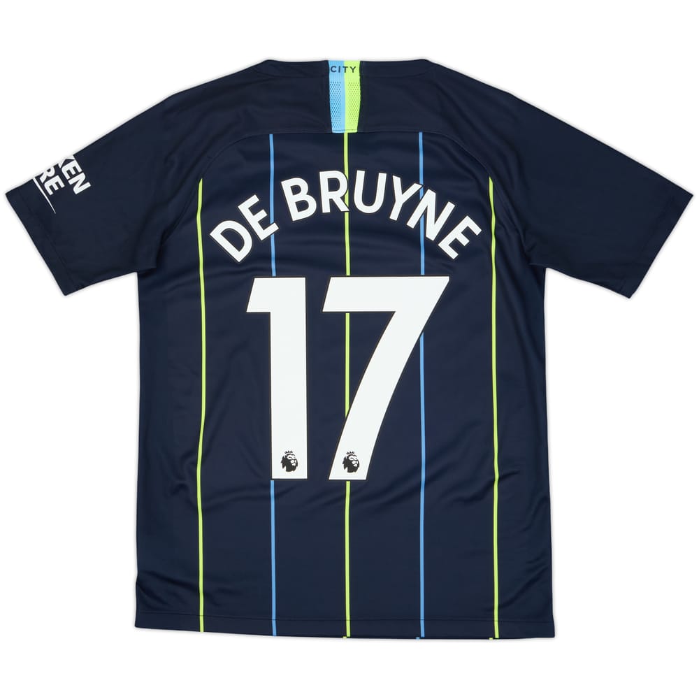 2018-19 Manchester City Away Shirt De Bruyne #17 - 9/10 - (XL.Boys)
