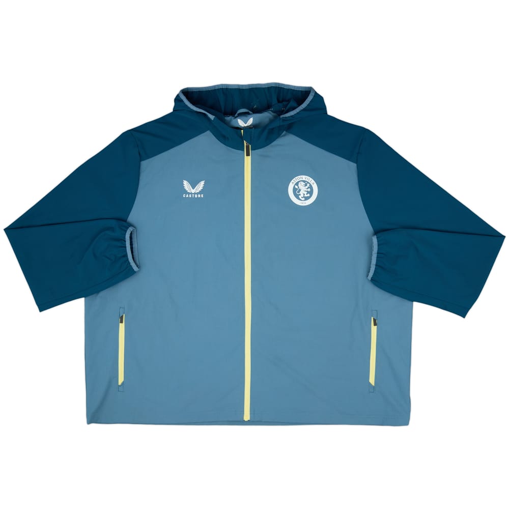 2023-24 Aston Villa Castore Hooded Track Jacket - 9/10 - (5XL)