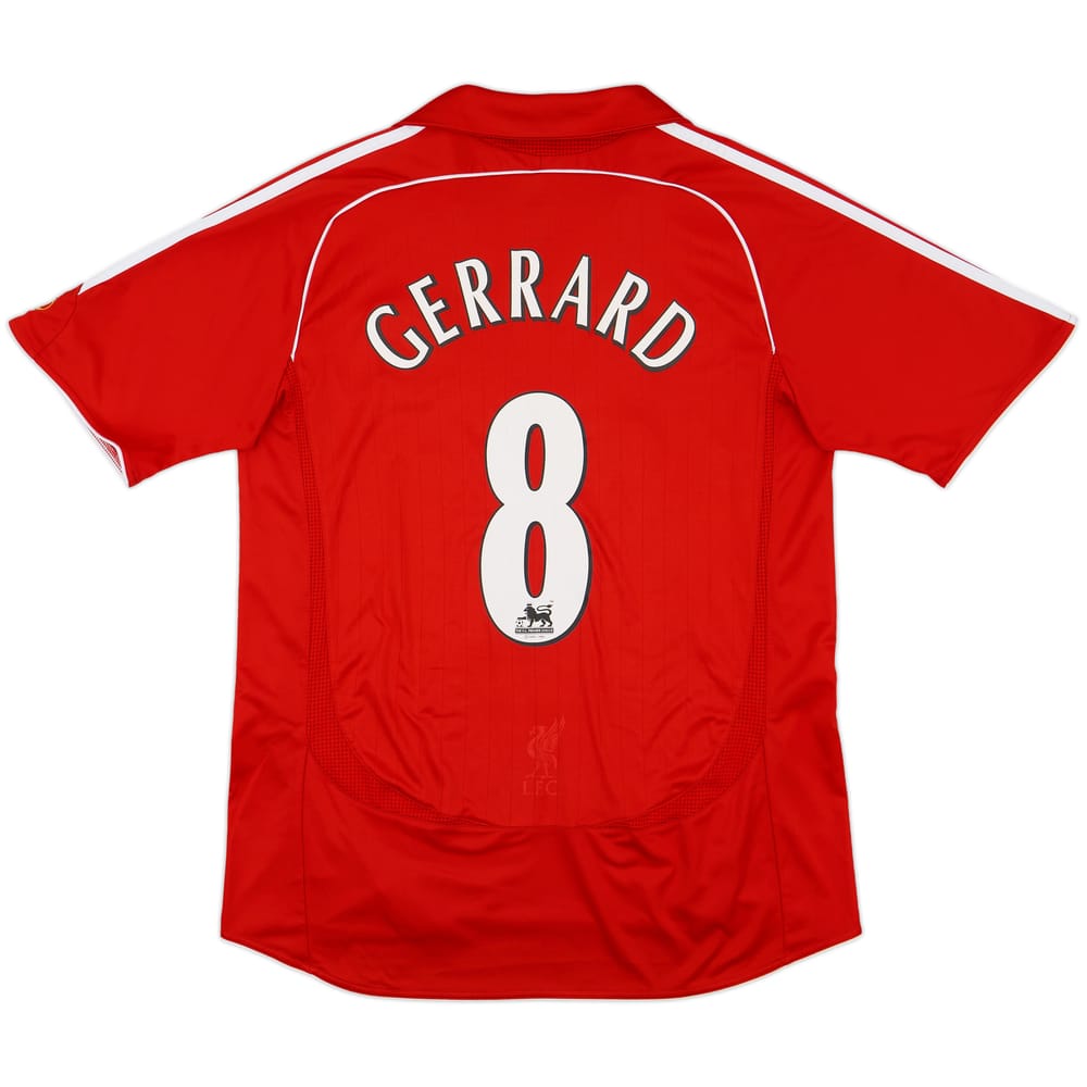 2006-08 Liverpool Home Shirt Gerrard #8 - 8/10 - (M)