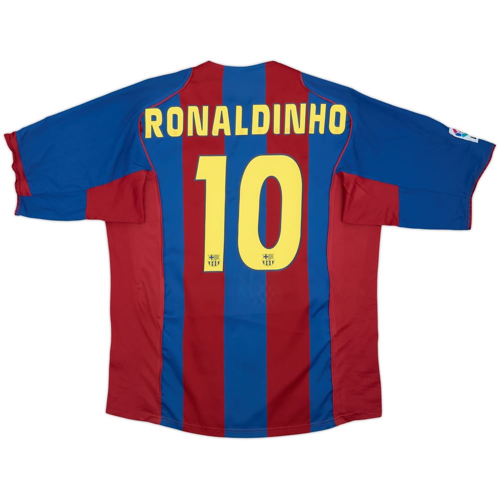 2004-05 Barcelona Home Shirt Ronaldinho #10 - 6/10 - (XXL)