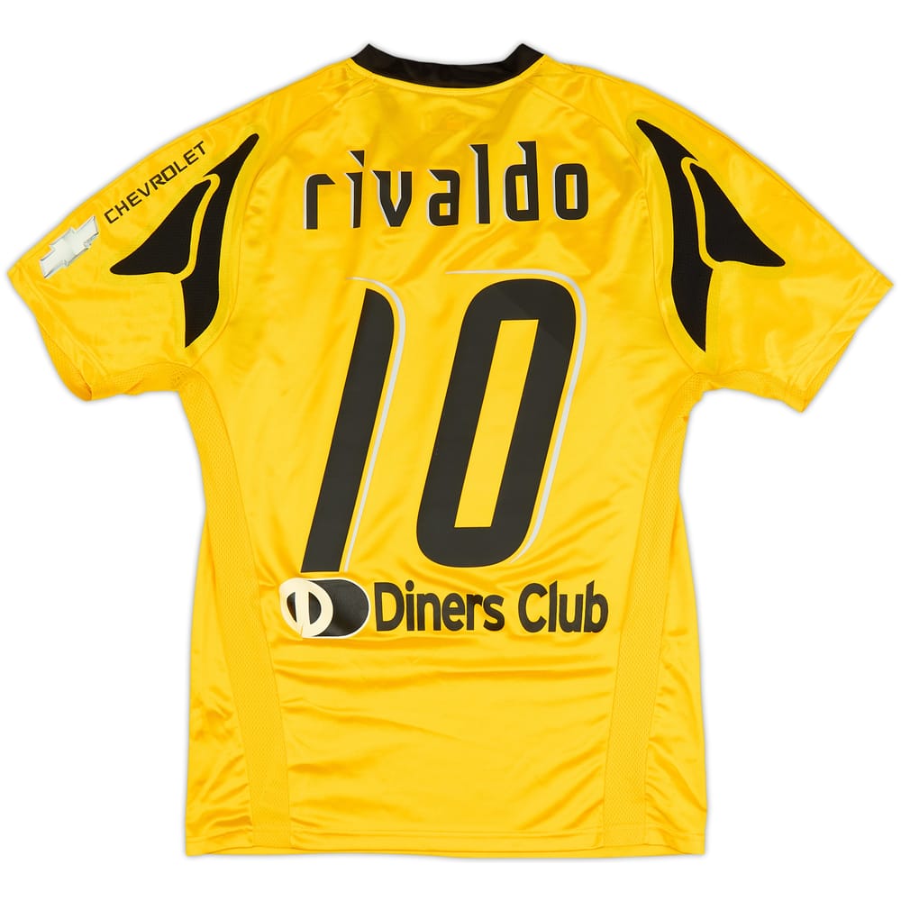 2007-08 AEK Athens Home Shirt Rivaldo #10 - 7/10 - (M)