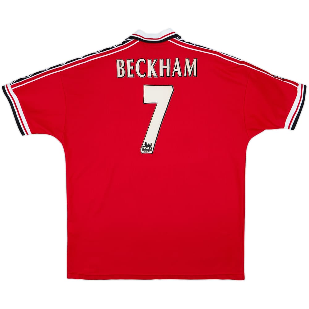 1998-00 Manchester United Home Shirt Beckham #7 - 6/10 - (XL)