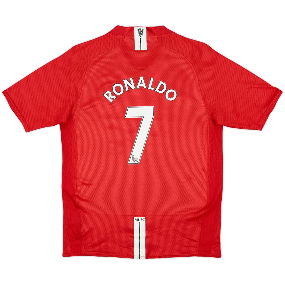 2007-09 Manchester United Home Shirt Ronaldo #7 - 8/10 - (XL.Boys)