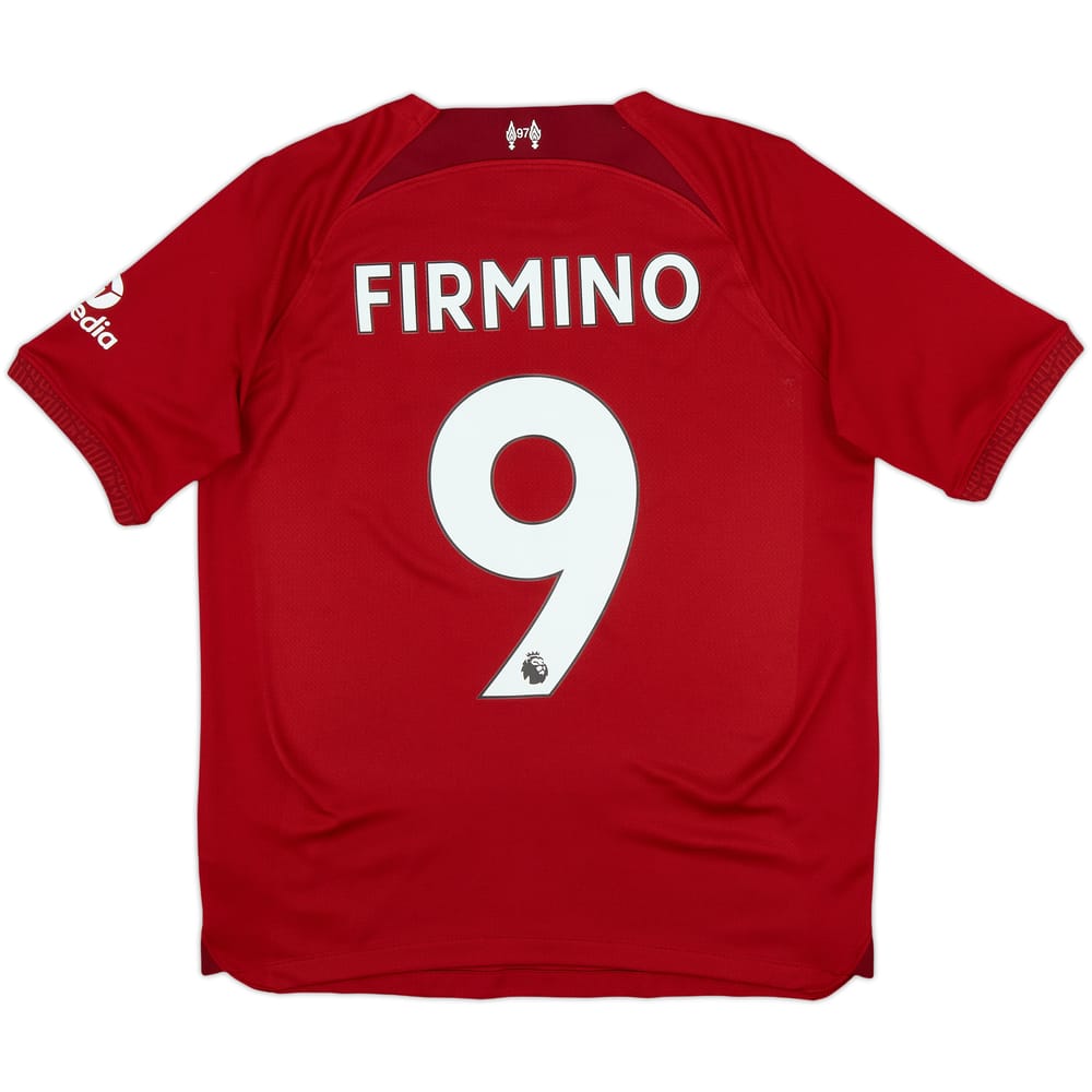 2022-23 Liverpool Home Shirt Firmino #9 - 9/10 - (XL.Boys)