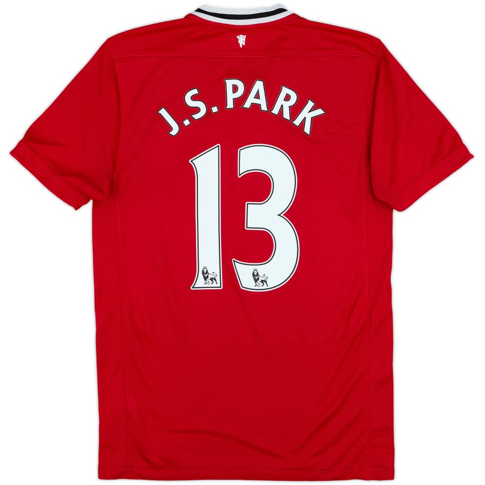 2011-12 Manchester United Signed Home Shirt J.S.Park #13 - 6/10 - (M)