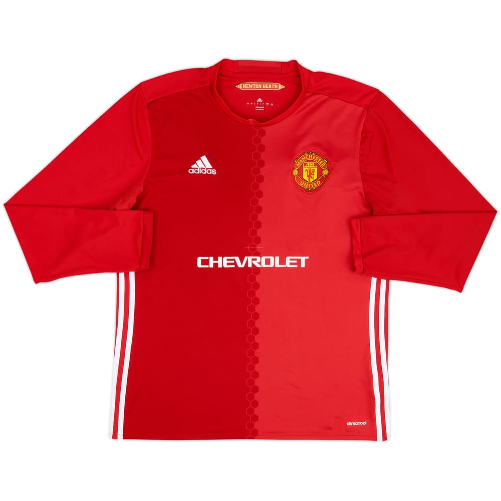 2016-17 Manchester United Home L/S Shirt - 4/10 - (L)