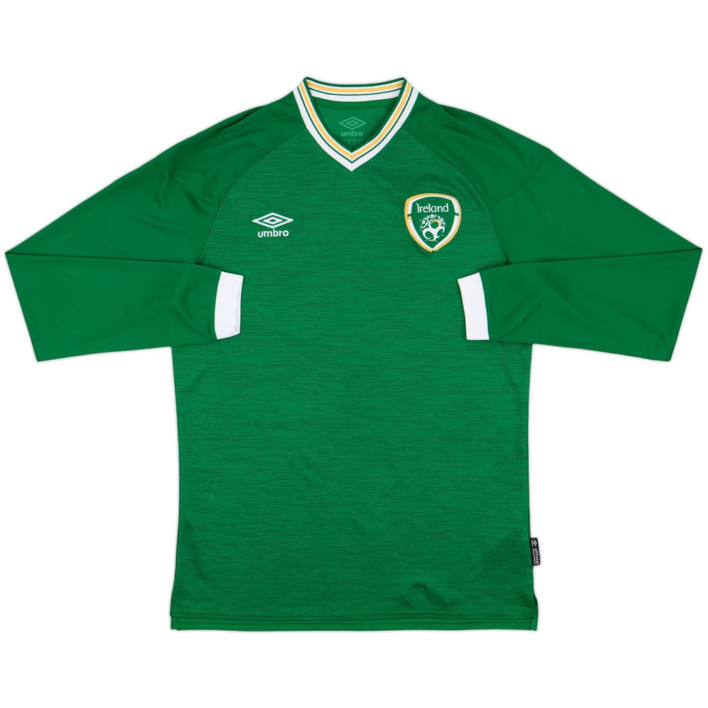 2020-21 Ireland Home L/S Shirt - 8/10 - (M)