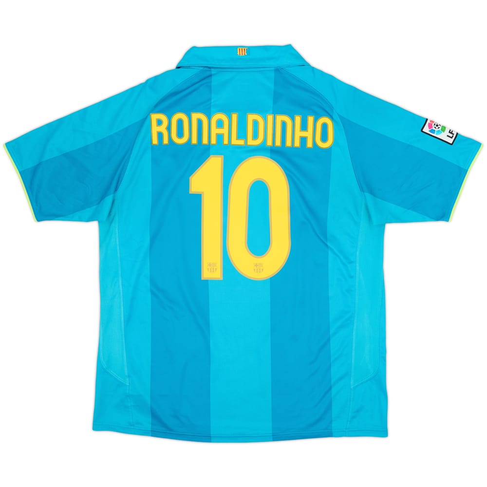 2007-09 Barcelona Camiseta Visitante Ronaldinho #10 - 8/10 - (XL)