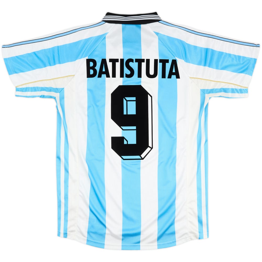 1998-99 Argentina Home Shirt Batistuta #9 - 10/10 - (XL)