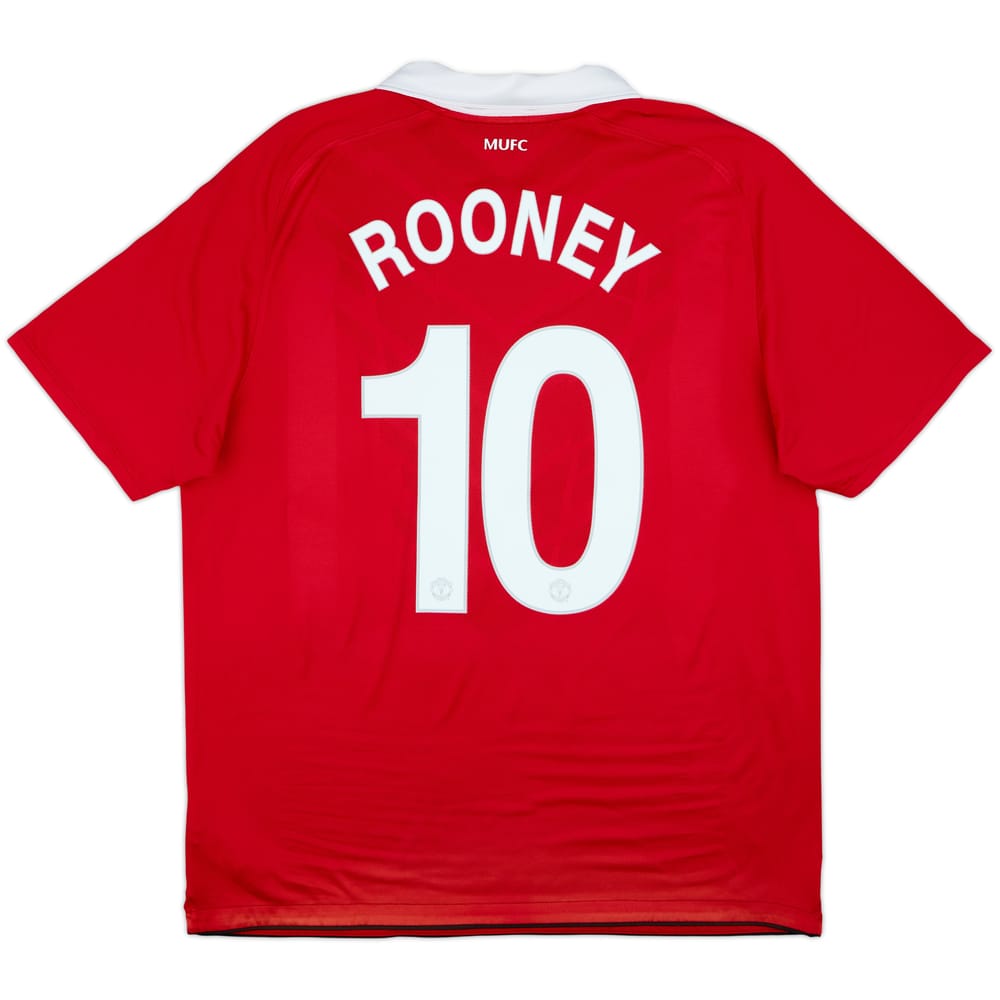 2010-11 Manchester United Home Shirt Rooney #10 - 5/10 - (XL)