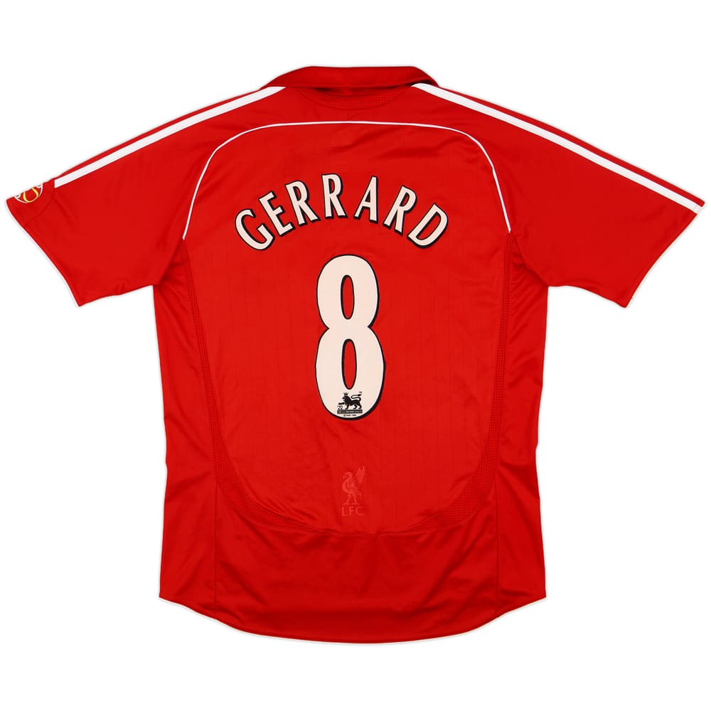 2006-08 Liverpool Home Shirt Gerrard #8 - 8/10 - (M)