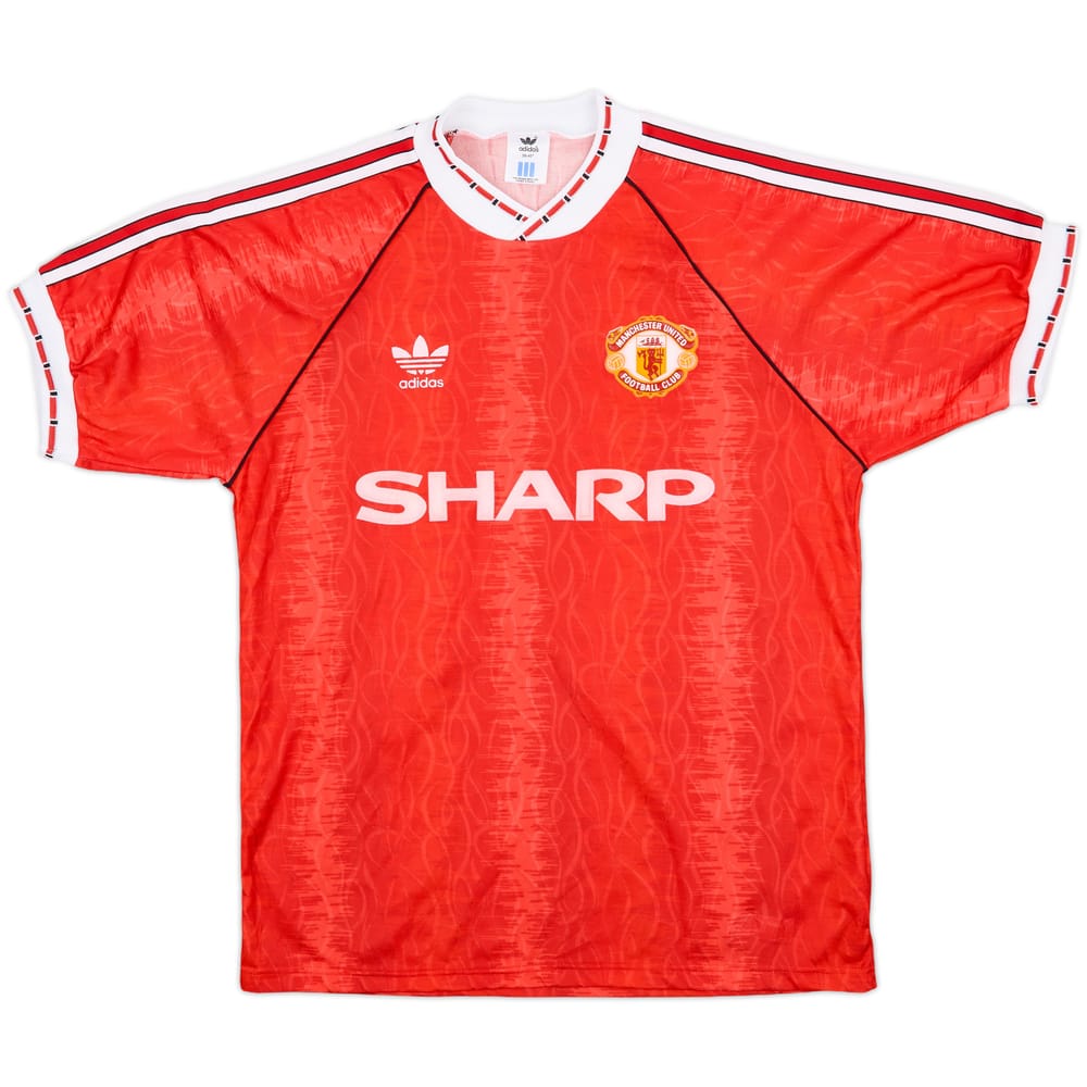 1990-92 Manchester United Home Shirt - 8/10 - (M)
