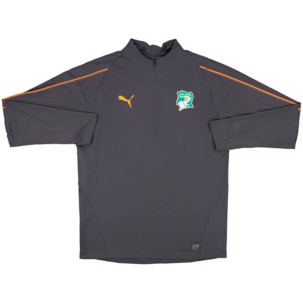 2017-18 Ivory Coast Puma 1/4 Zip Training Top - 8/10 - (L)