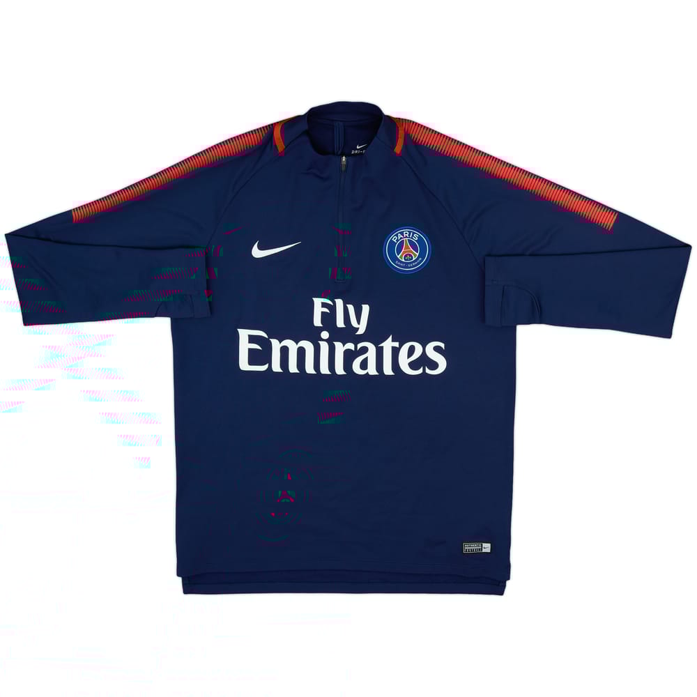 2017-18 Paris Saint-Germain Nike 1/4 Zip Sweat Top - 9/10 - (M)