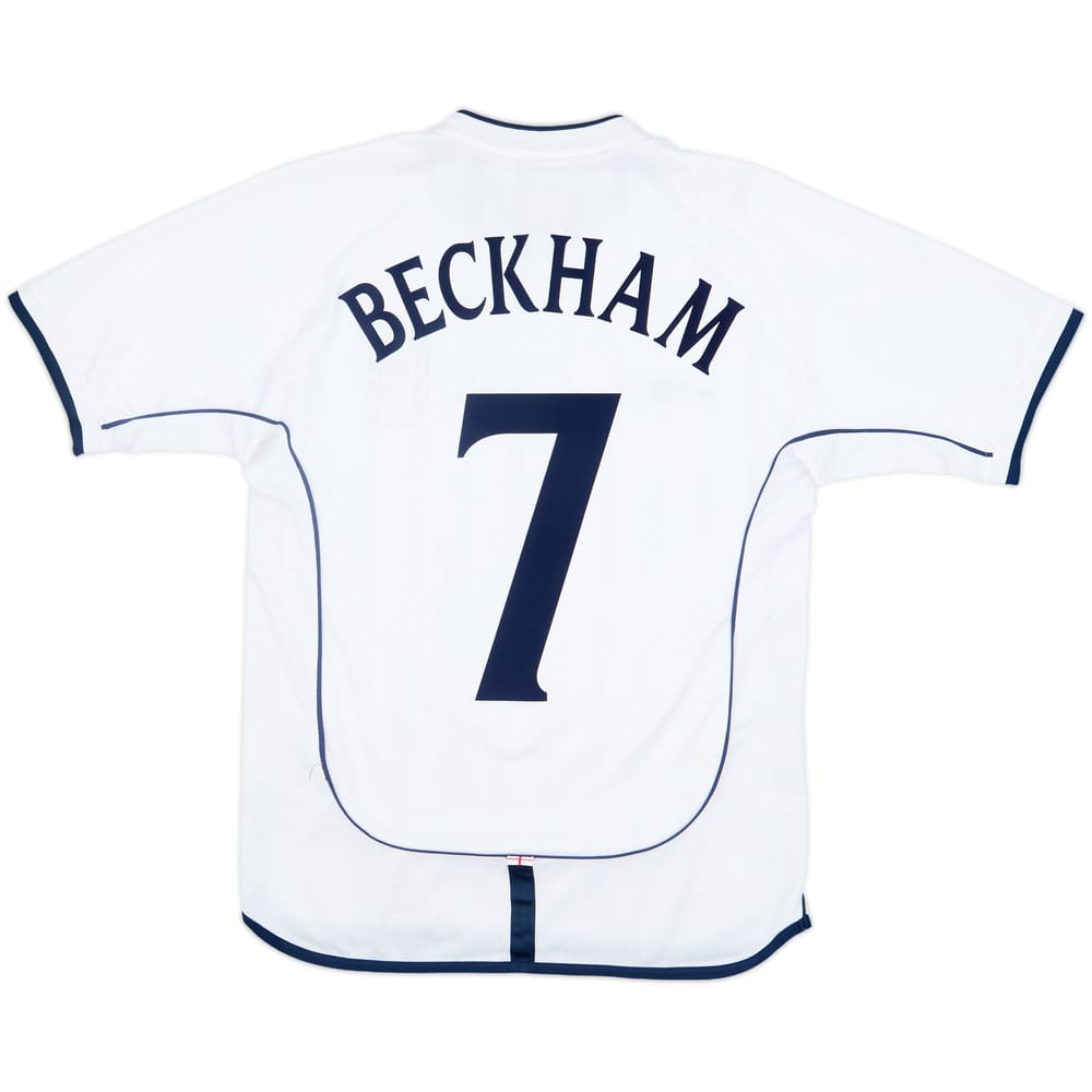 2001-03 England Home Shirt Beckham #7 - 5/10 - (S)