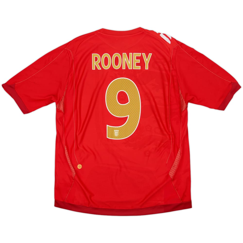 2006-08 England Away Shirt Rooney #9 - 6/10 - (XL)