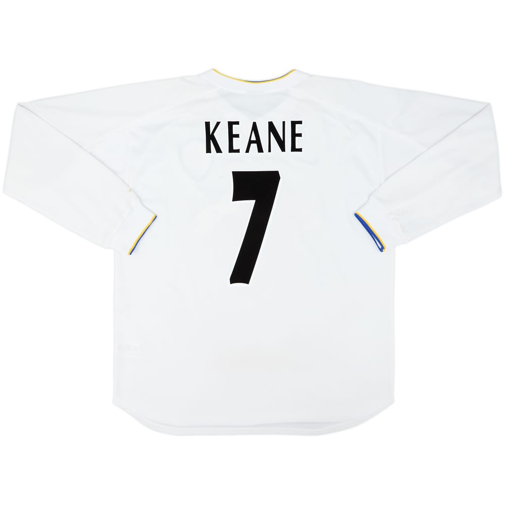 2000-02 Leeds United Home L/S Shirt Keane #7 - 7/10 - (L)