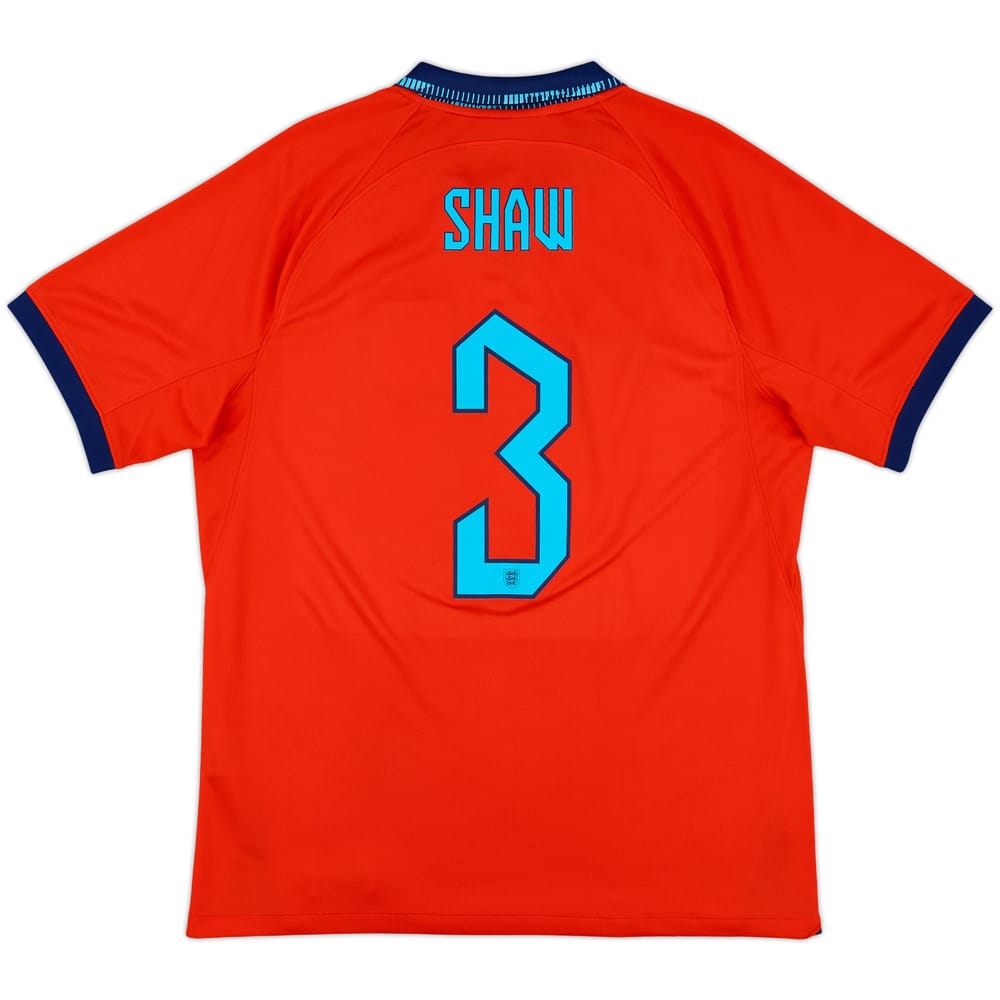 2022-23 England Away Shirt Shaw #3 - 8/10 - (L)