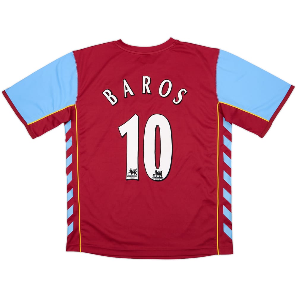 2005-06 Aston Villa Home Shirt Baros #10 - 8/10 - (M)