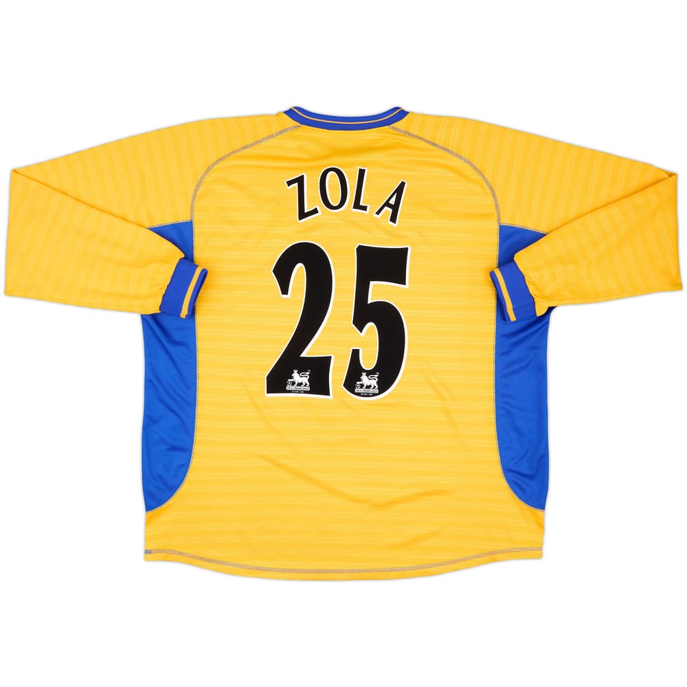 2001-02 Chelsea Third L/S Shirt Zola #25 - 8/10 - (XXL)