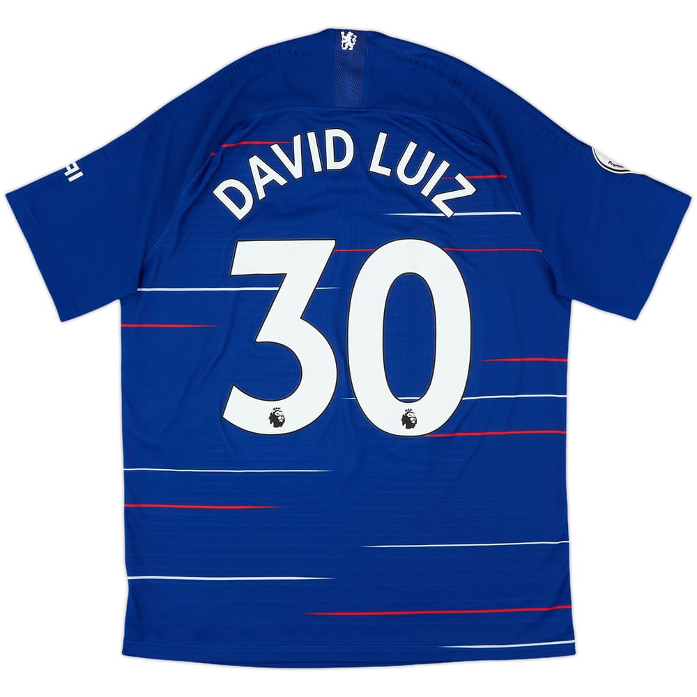 2018-19 Chelsea Authentic Home Shirt David Luiz #30 - 7/10 - (L)