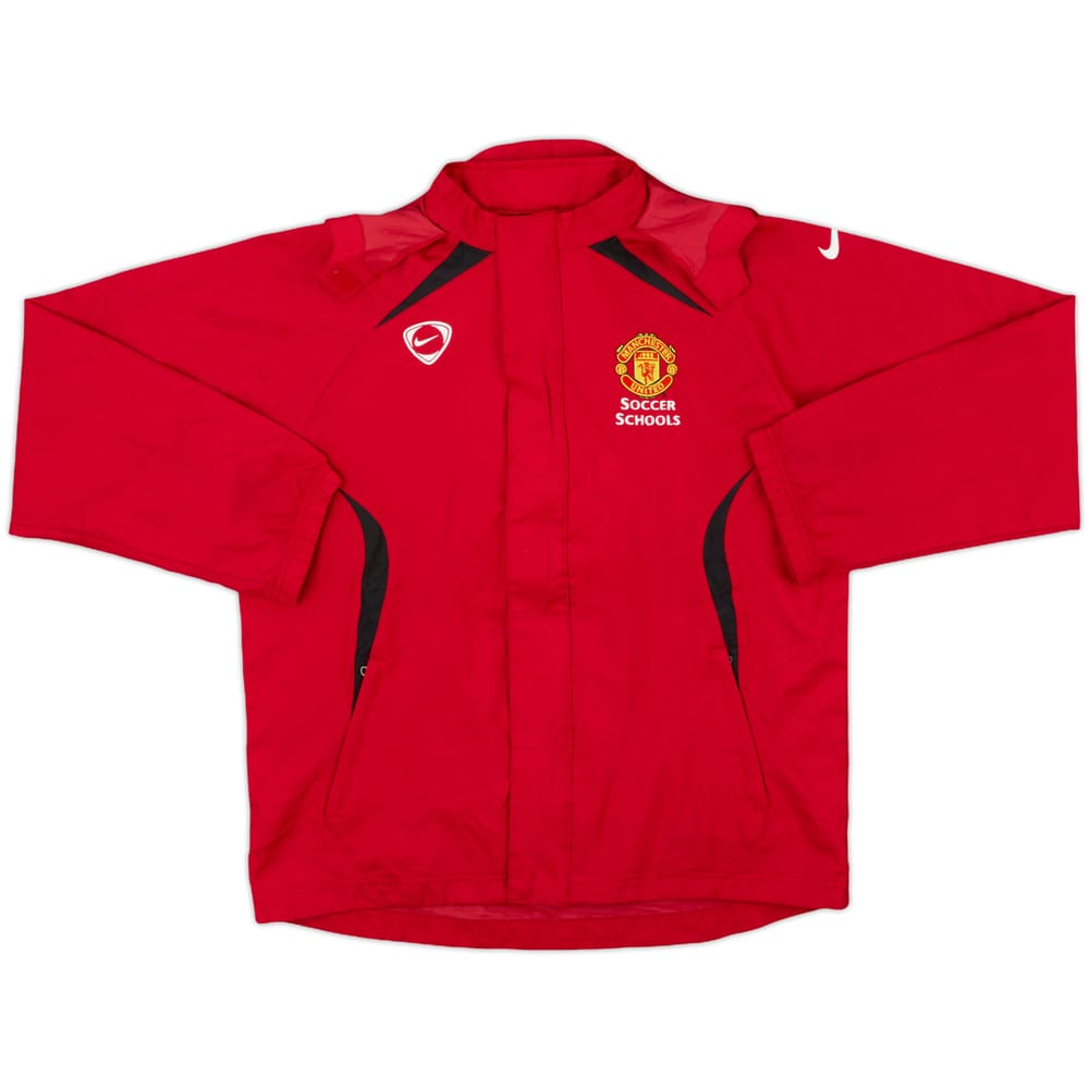 2008-09 Manchester United Soccer Schools Nike Hooded Rain Jacket - 6/10 - (XL.Boys)