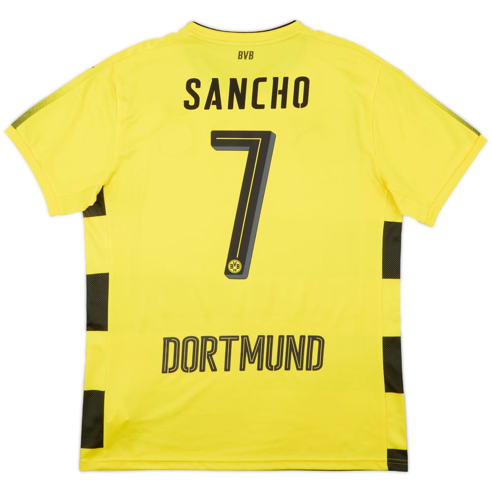 2017-18 Borussia Dortmund Home Shirt Sancho #7 - 8/10 - (L)