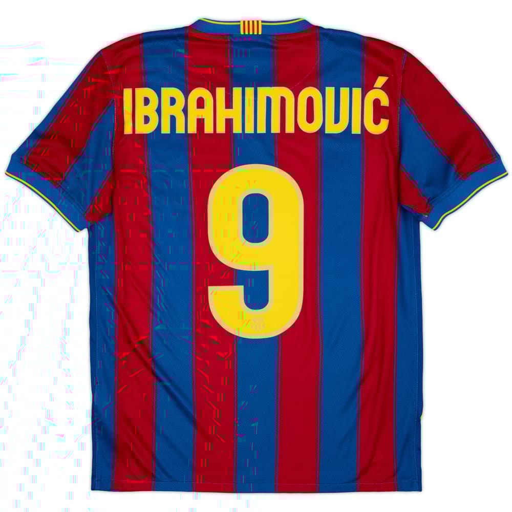 2009-10 Barcelona Home Shirt Ibrahimovic #9 - 9/10 - (S)