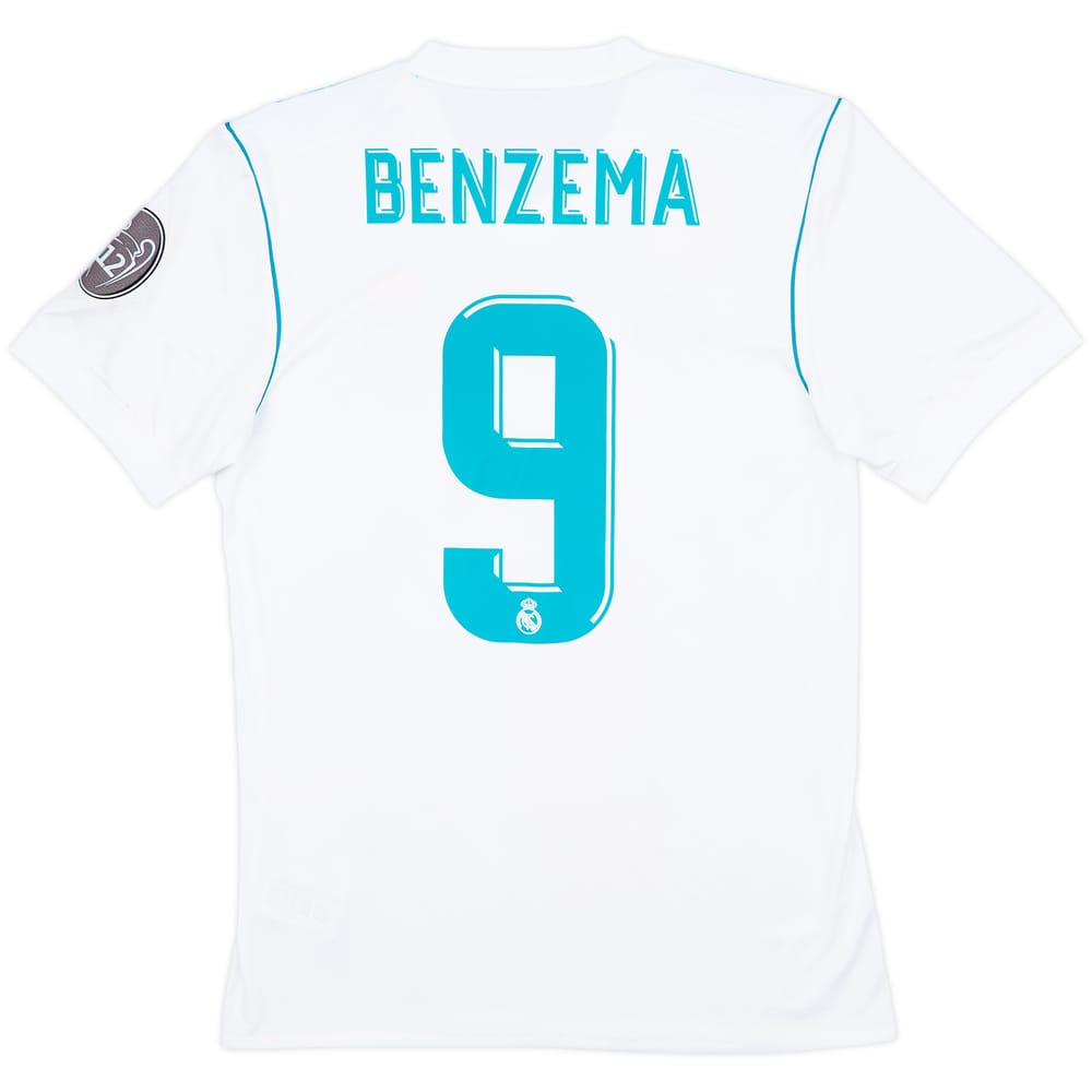 2017-18 Real Madrid Home Shirt Benzema #9 - 10/10 - (S)