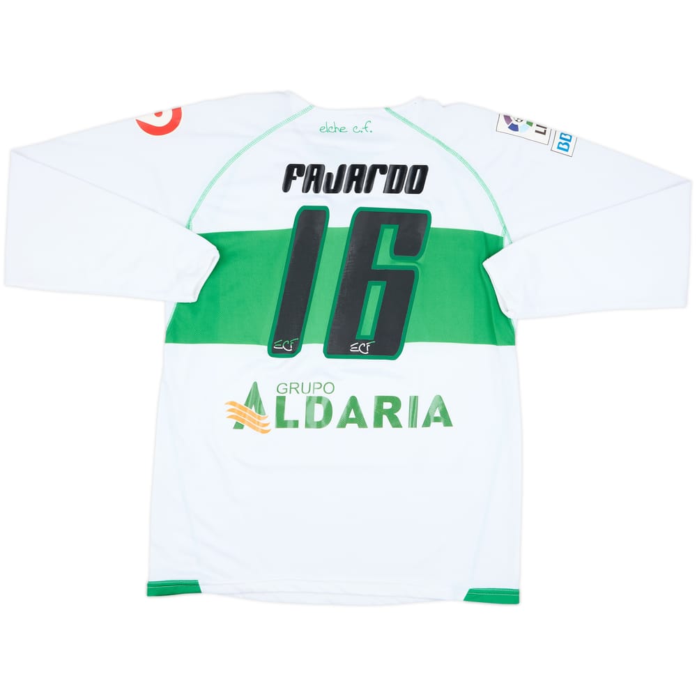 2007-08 Elche Match Issue Home L/S Shirt Fajardo #16
