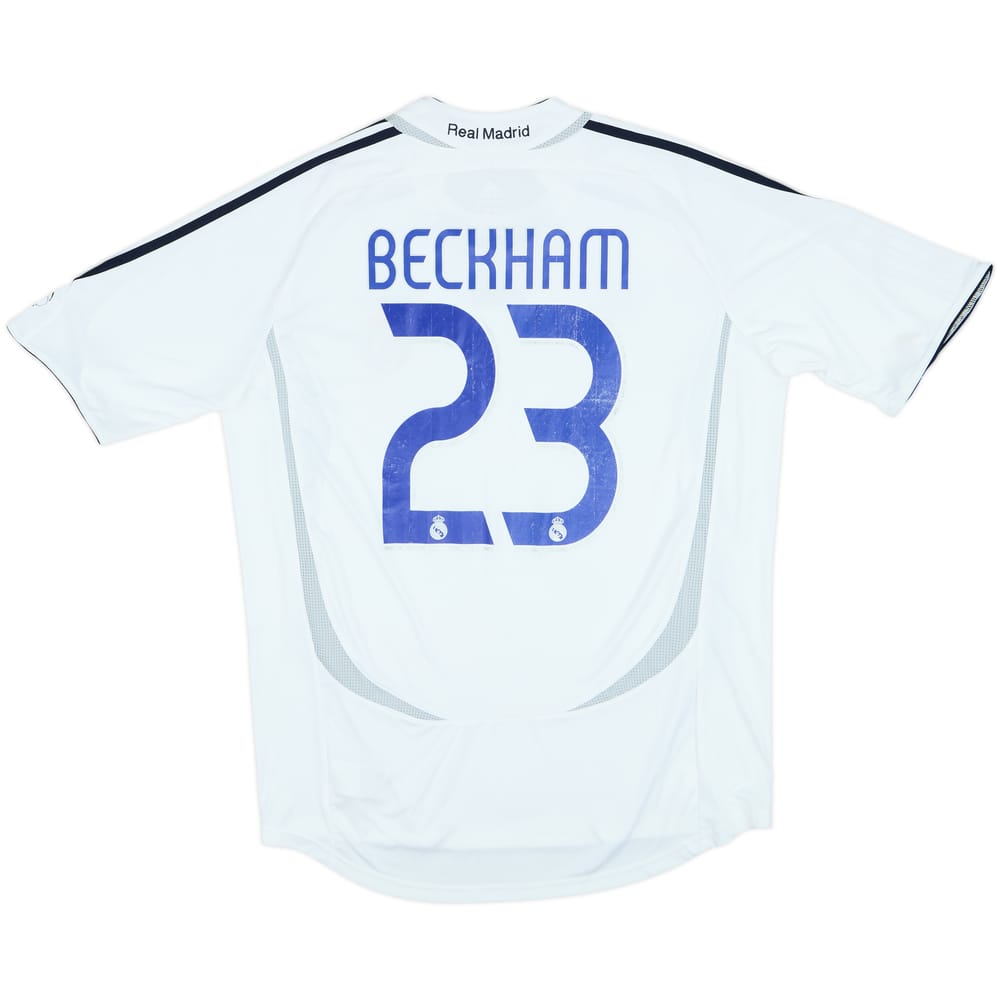 2006-07 Real Madrid Home Shirt Beckham #23 - 6/10 - (L)