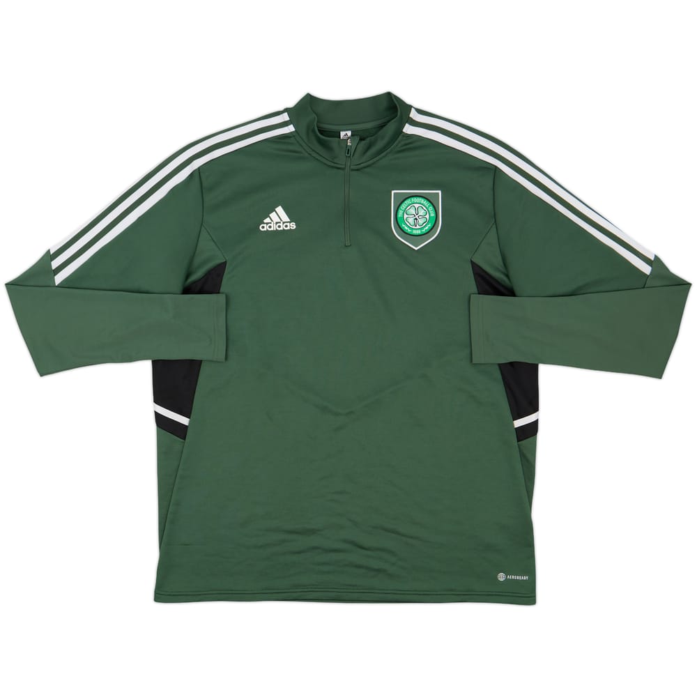 2022-23 Celtic adidas 1/4 Zip Drill Top - 8/10 - (XL)