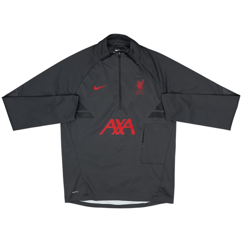 2020-21 Liverpool Player Issue 1/2 Zip Strike Drill Top - 10/10 - (M)