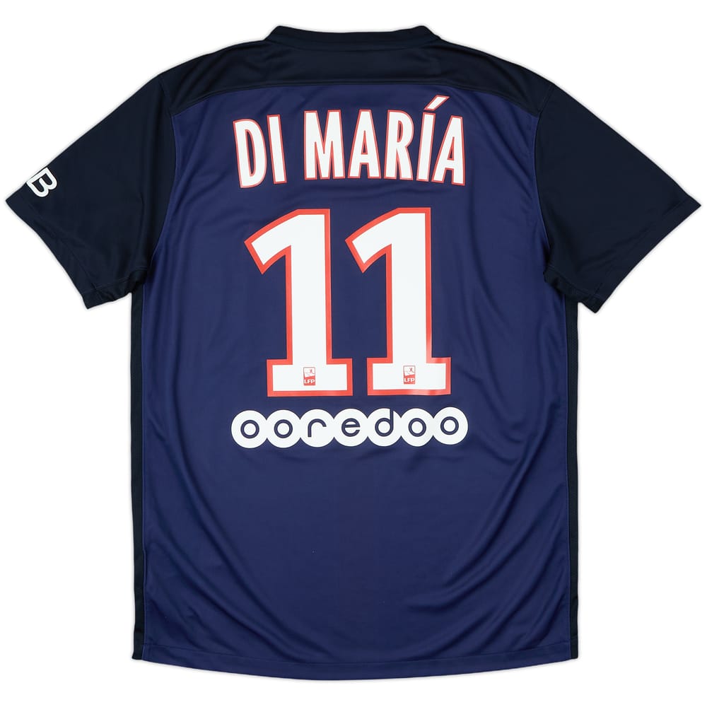 2015-16 Paris Saint-Germain Home Shirt Di Maria #11 - 8/10 - (M)