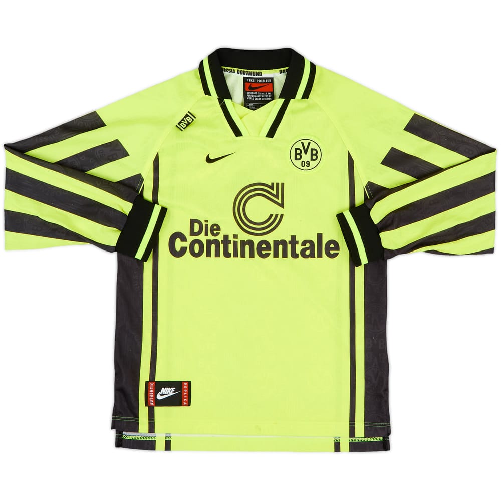 1996-97 Borussia Dortmund Home L/S Shirt - 5/10 - (L.Boys)