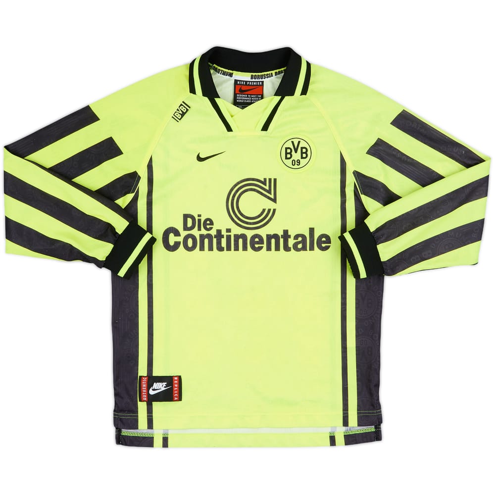 1996-97 Borussia Dortmund Home L/S Shirt - 9/10 - (L.Boys)