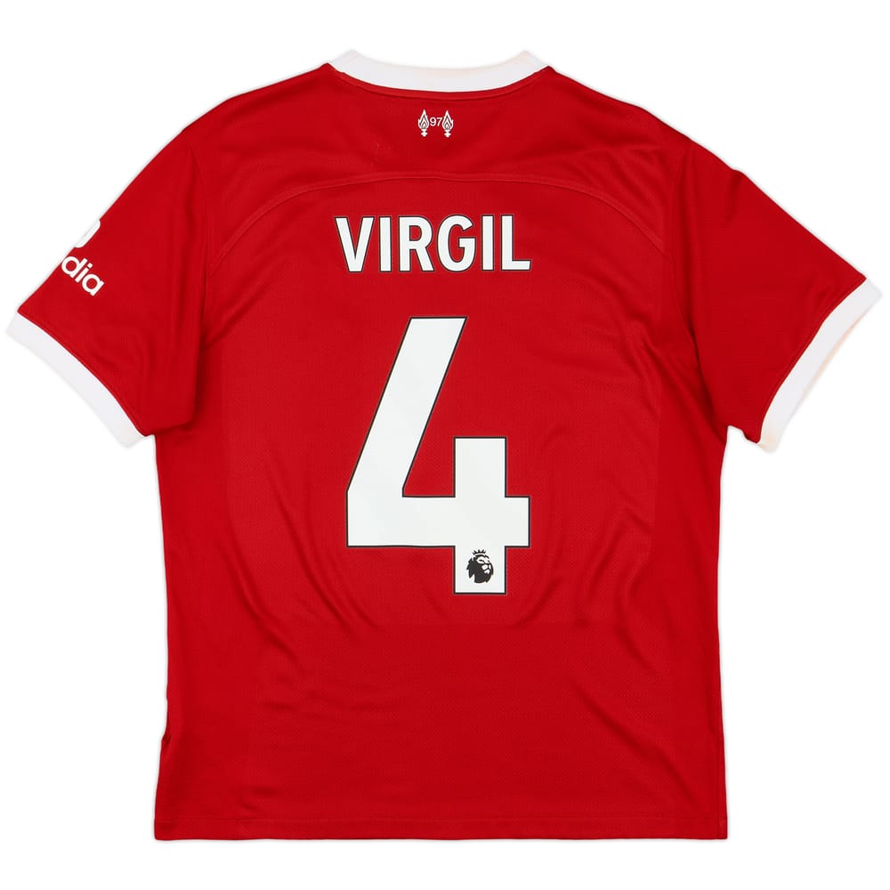 2023-24 Liverpool Home Shirt Virgil #4 - 5/10 - (M)