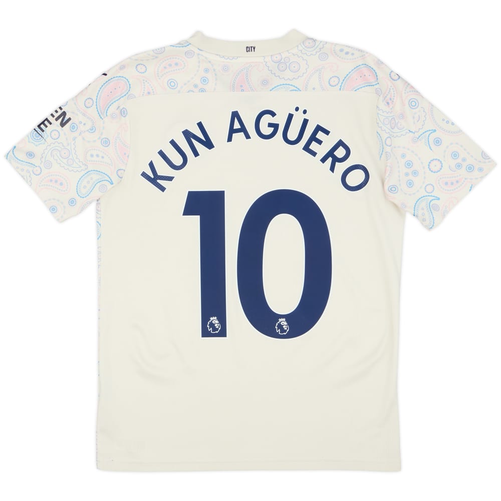 2020-21 Manchester City Third Shirt Kun Aguero #10 - 6/10 - (S)