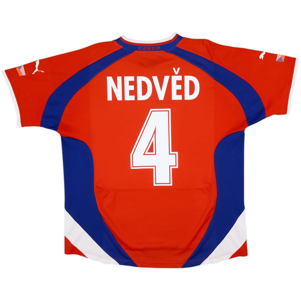 2000-02 Czech Republic Basic Home Shirt Nedved #4 - 6/10 - (L)