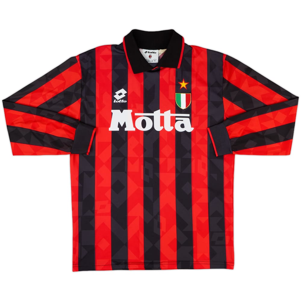 1993-94 AC Milan Home L/S Shirt - 8/10 - (M)