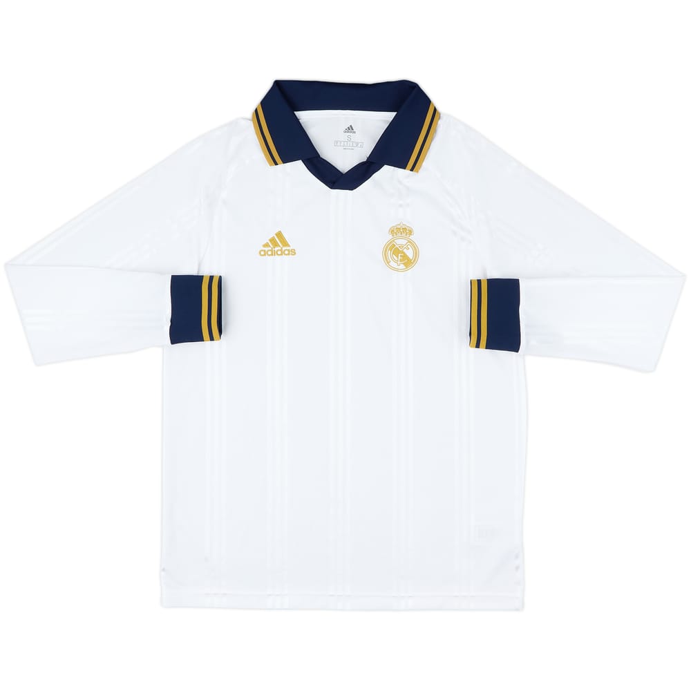 2019-20 Real Madrid adidas Icon L/S Tee - 8/10 - (S)