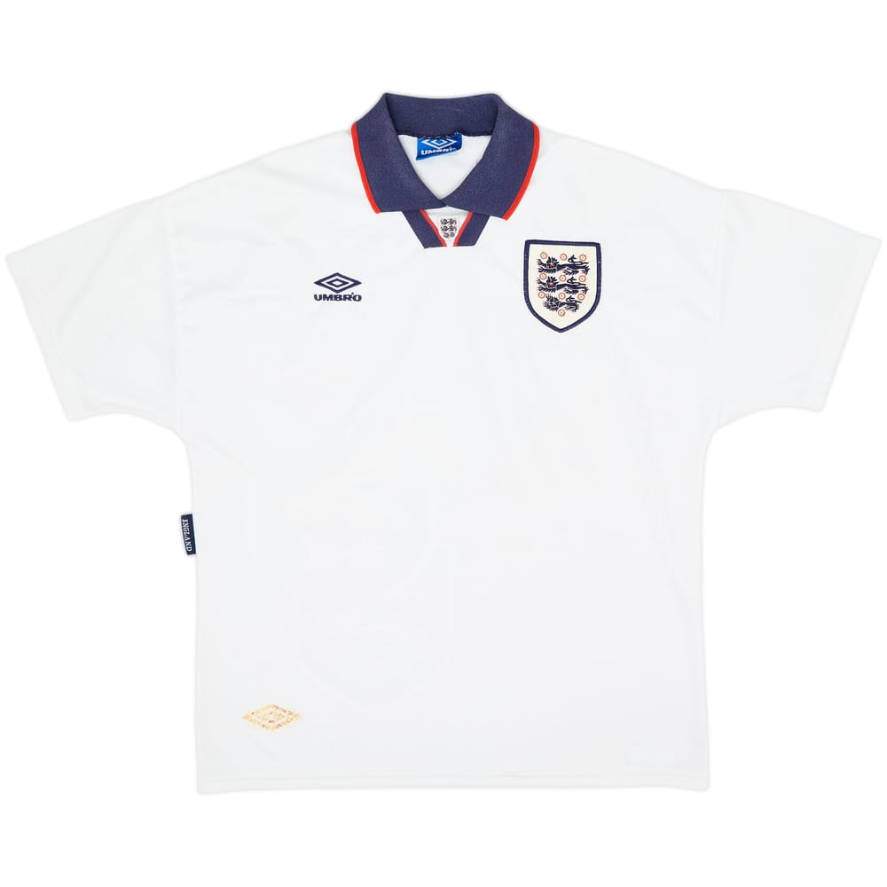 1993-95 England Home Shirt - 8/10 - (XL)