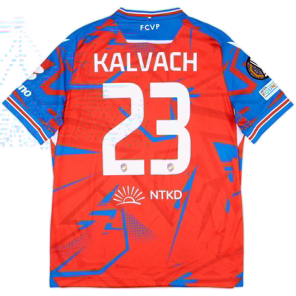 2024-25 Viktoria Plzen Match Issue Europa League Home Shirt Kalvach #23