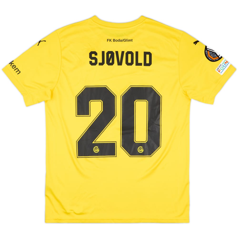 2024-25 Bodo/Glimt Match Issue Europa League Home Shirt Sjovold #20