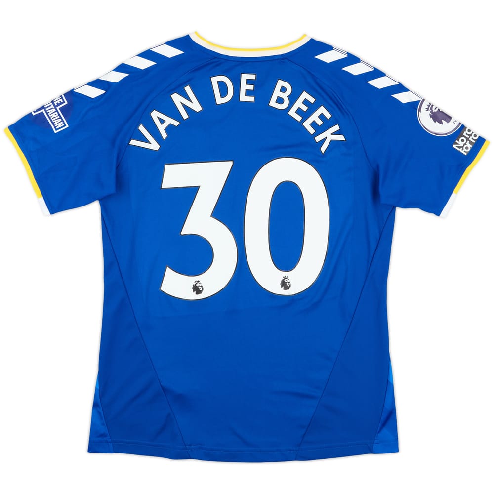 2021-22 Everton Match Issue Home Shirt van de Beek #30