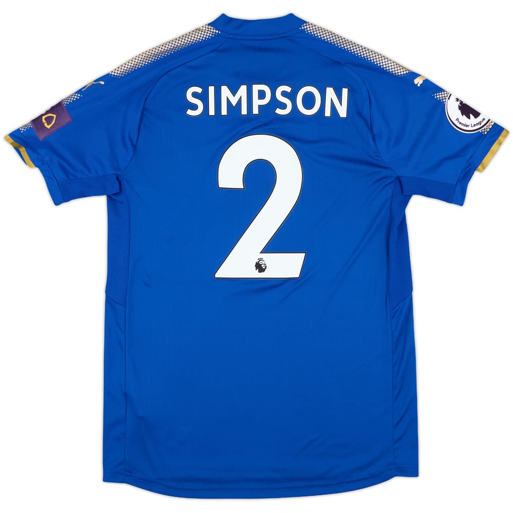 2017-18 Leicester Match Issue Home Shirt Simpson #2