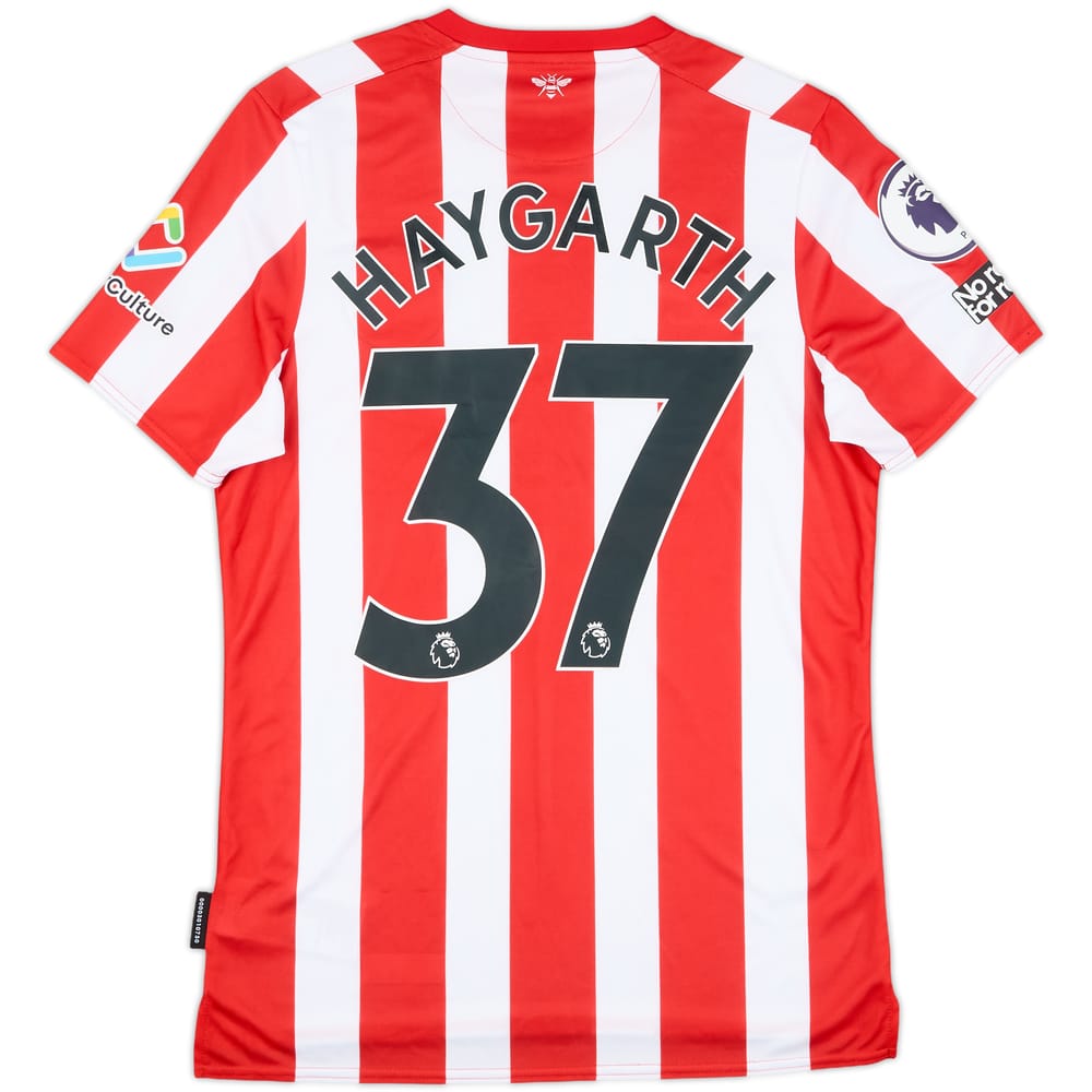 2021-22 Brentford Match Issue Home Shirt Haygarth #37