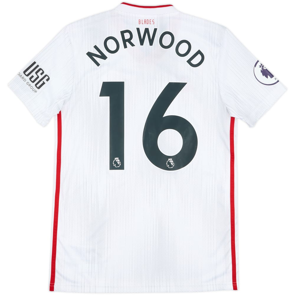 2019-20 Sheffield United Match Issue Away Shirt Norwood #16